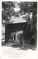 Old Log Jail Postcard