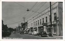Street Scene with Vintage Cars, Hotel George Postcard