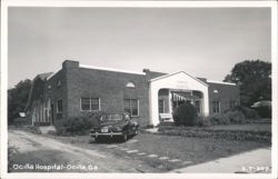 Ocilla Hospital and Vintage Car Postcard