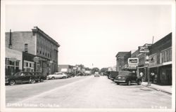 Street Scene with Vintage Cars and Shops, Ocilla, GA Postcard