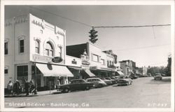 Street Scene with Ehrlich Drug Co. and Ritz Theater Postcard