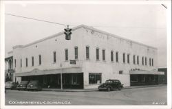 Cochran Hotel, Western Union, Greyhound Bus Depot Postcard