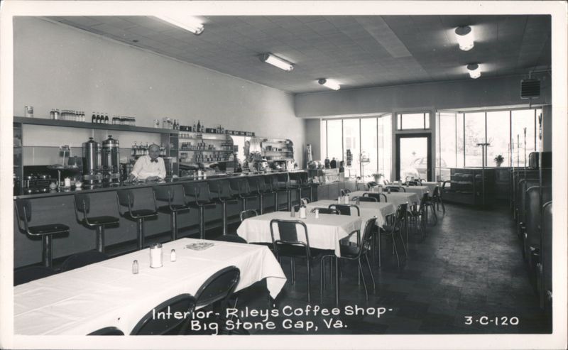 Interior of Riley's Coffee Shop Big Stone Gap Virginia