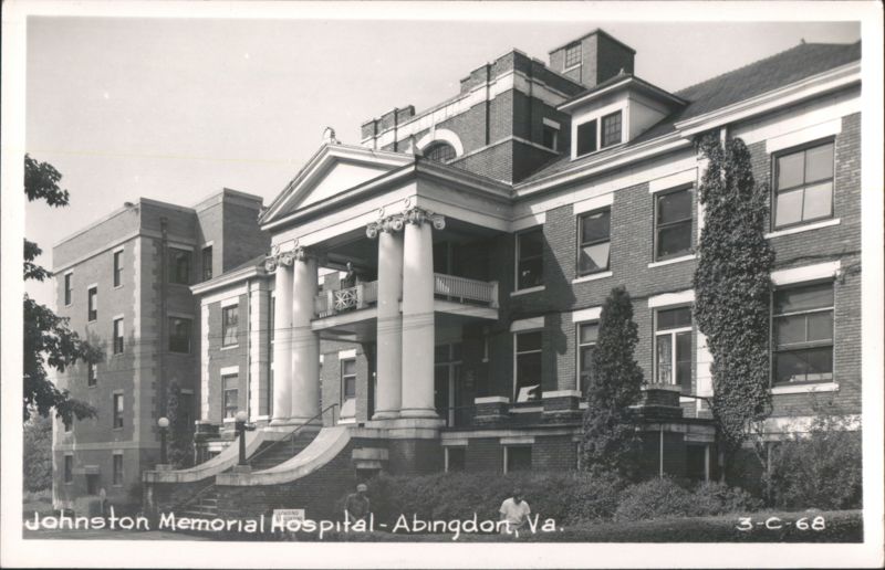 Johnston Memorial Hospital Building with Portico Entrance Abingdon Virginia