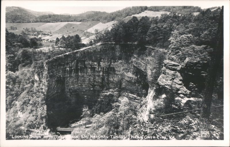 Looking Down into the Gorge of Natural Tunnel Gate City Virginia