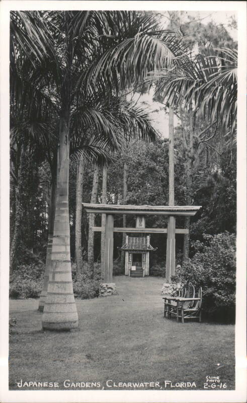 Japanese Gardens with Torii Gate and Shrine Clearwater Florida
