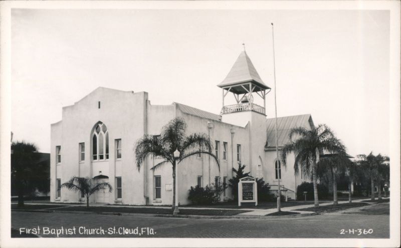 First Baptist Church building with bell tower St. Cloud Florida