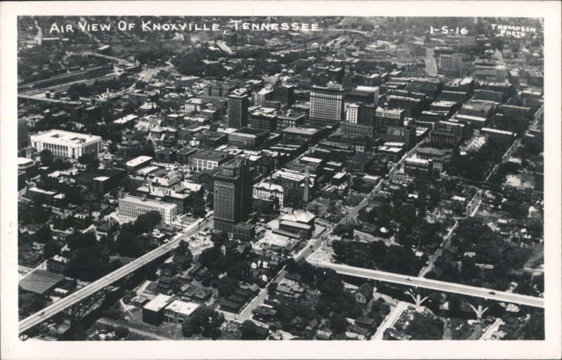 Air View of Cityscape with Buildings and Bridges Knoxville Tennessee