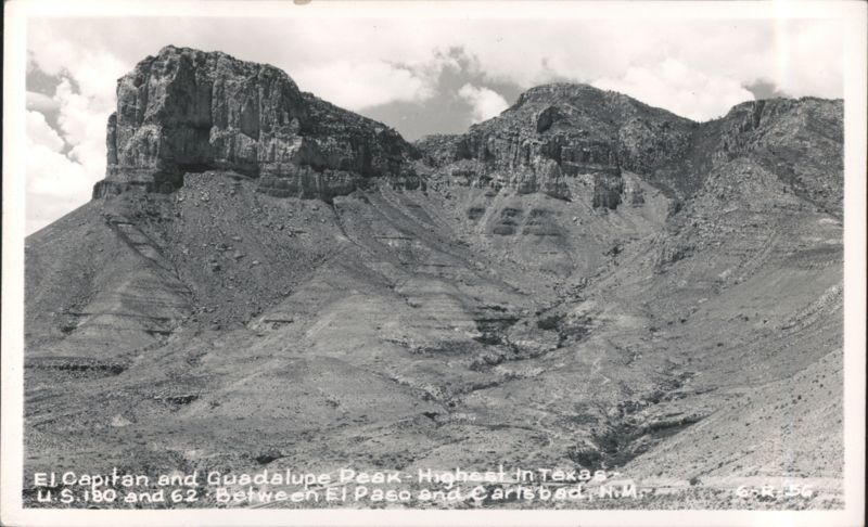 El Capitan and Guadalupe Peak - Highest in Texas Salt Flat