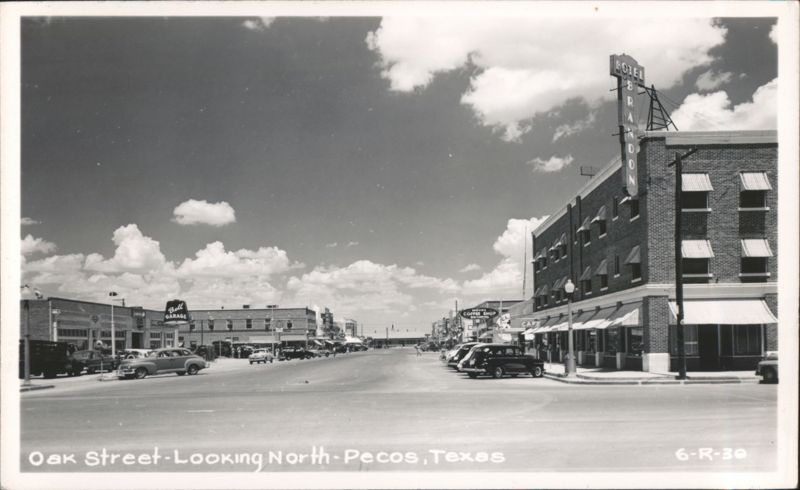 Oak Street - Looking North Pecos Texas