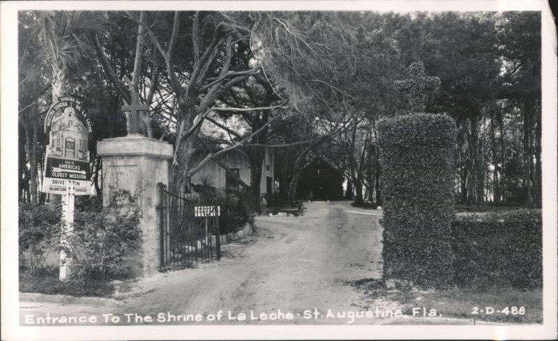 Entrance to the Shrine of La Leche, Site of America's Oldest Mission St. Augustine Florida