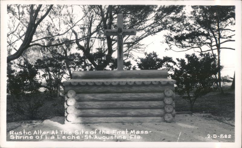 Rustic Altar At The Site of the First Mass - Shrine of La Leche St. Augustine Florida