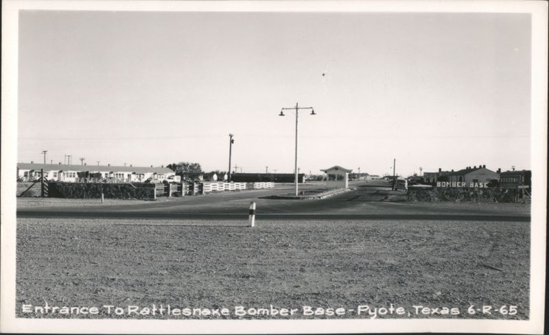 Entrance to Rattlesnake Bomber Base Pyote Texas