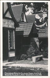 Santa Claus Post Office and Claus Land Buildings Postcard