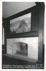Fireplace in Nancy Hanks Lincoln Hall, The Memorial Postcard