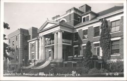 Johnston Memorial Hospital Building with Portico Entrance Postcard