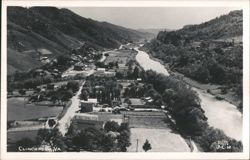 Valley View with River and Town Postcard