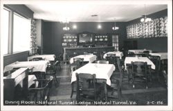 Dining Room - Natural Tunnel Lodge Postcard