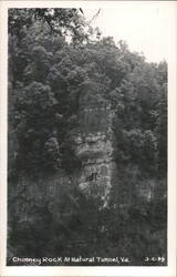Chimney Rock At Natural Tunnel Postcard