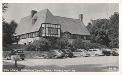 Audubon State Park Tea House & Museum with Vintage Cars Postcard