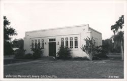 Veterans Memorial Library Postcard