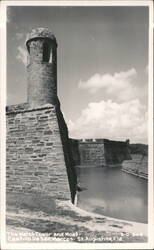 Watch Tower and Moat at Castillo De San Marcos Postcard