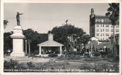 Ponce De Leon Monument and The Old Market Postcard