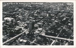 Air View of Cityscape with Buildings and Bridges Postcard