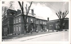 Grammar School building with bell tower Postcard