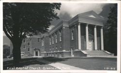 First Baptist Church, Greeneville Postcard