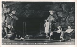 The Fire Place At Grove Park Inn Postcard