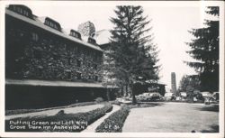 Putting Green and Left Wing Grove Park Inn Postcard
