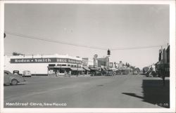 Main Street with Roden-Smith Drug and Lyceum Theatre Postcard