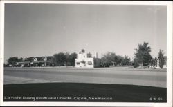 La Vista Dining Room and Courts Postcard