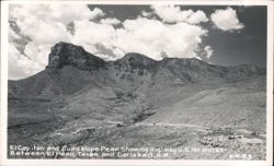 El Capitan and Guadalupe Peak Showing Highway U.S. 180 and 62 Postcard