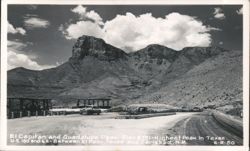 El Capitan and Guadalupe Peak - Elev. 8751 - Highest Peak In Texas Postcard