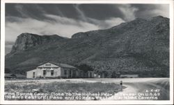 Pine Spring Camp, Highest Peak in Texas, US 62 Postcard