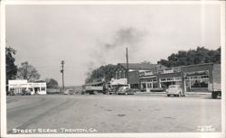 Trenton, GA Street Scene with Morrison Hardware & Wheeler's Postcard