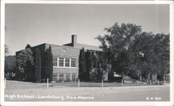 High School Building - Lordsburg, New Mexico Postcard