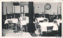 Three Point Grill Restaurant Interior Postcard