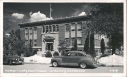 Hidalgo County Court House with Vintage Cars Postcard