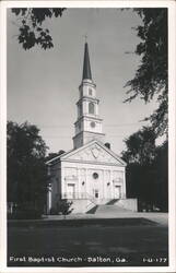 First Baptist Church, Dalton Postcard
