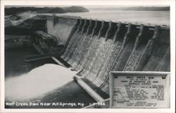 Wolf Creek Dam with Water Flowing, Mill Springs, KY Postcard