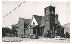 Presbyterian Church with Cars Postcard
