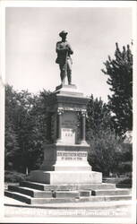 Confederate Monument with Soldier Statue, Nathan Bedford Forrest Chapter UDC Postcard