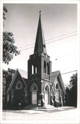 First Methodist Church with Steeple Postcard