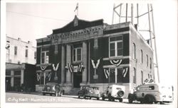 City Hall with US Army & Air Force Recruiting Service Truck, Strawberry Festival Postcard