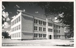 High School Building, Colorado City, Texas Postcard