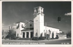 First Methodist Church with Clock Tower Postcard
