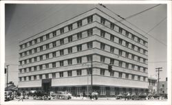 McClure Building with Cars and People on Street Postcard